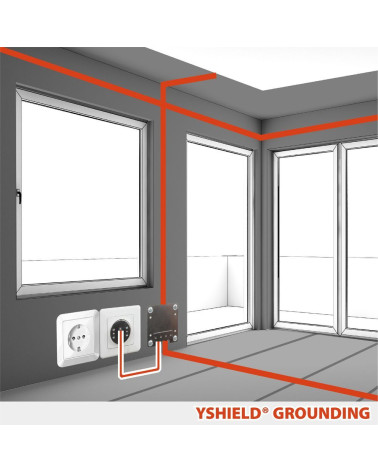 YSHIELD® GSX10 | Erdungsband mit leitfähigen Kleber | Breite 25 mm | 10 Meter