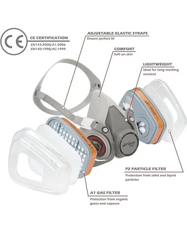 AirGearPro Atemschutzmaske A1P2 Filter