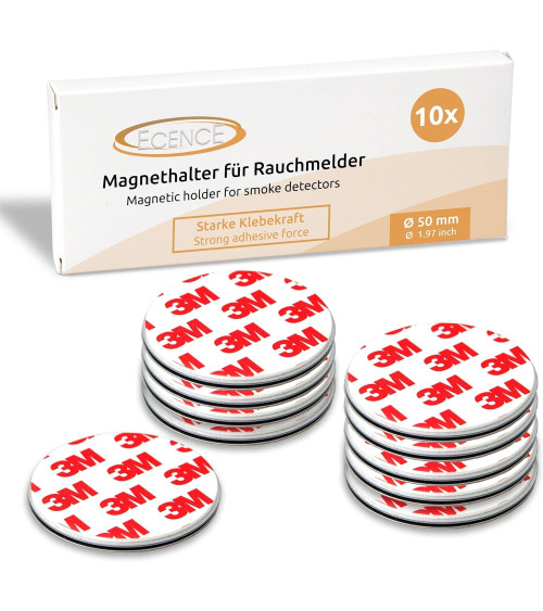 Ecence Rauchmelder - Magnethalter 10 Stück