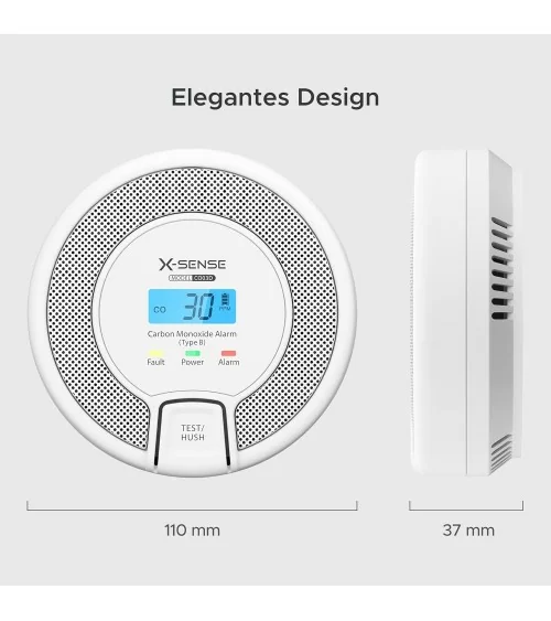 X-Sense CO Melder mit Digitalanzeige