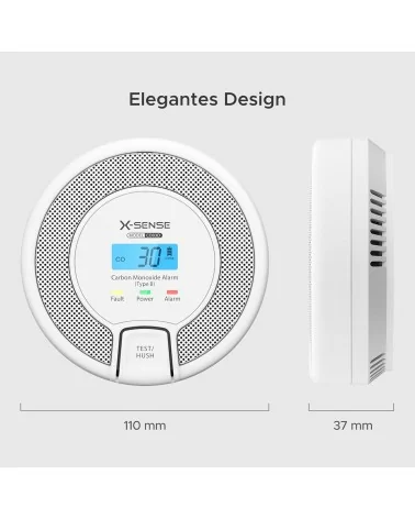 X-Sense CO Melder mit Digitalanzeige