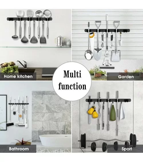 AceMining Besenhalterung Wand | 5 Halter+ 4 Haken