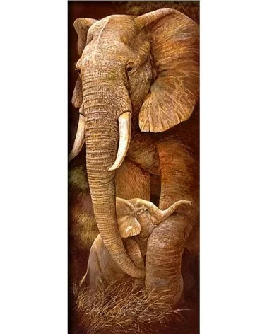 Diamond Painting 35x100cm | Elefant