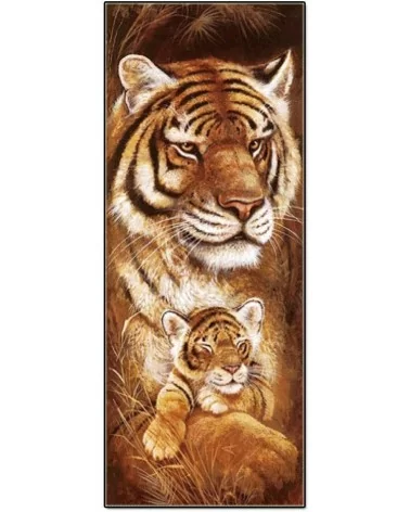 Diamond Painting 30x90cm | Tiger und Junges