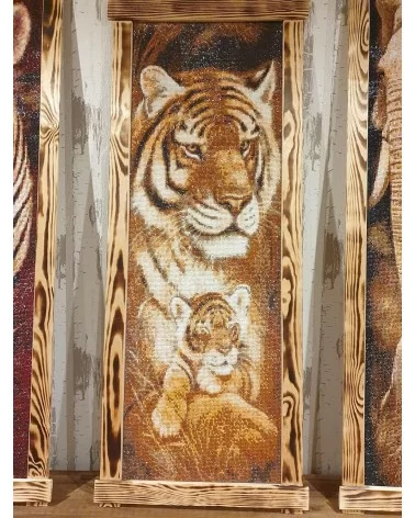 Diamond Painting 30x90cm | Tiger und Junges