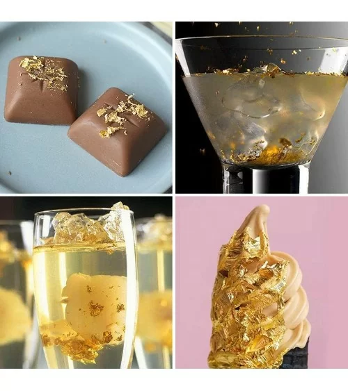 Blattgoldflocken Essbar | 2 Stk.