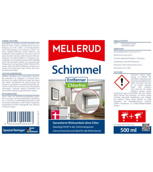 MELLERUD Schimmel Entferner Chlorfrei 0,5 l