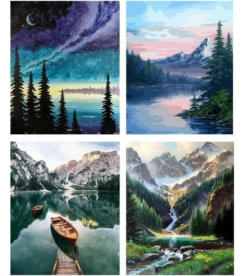 Peinture par numéros : paysage | Votre œuvre d'art vous attend