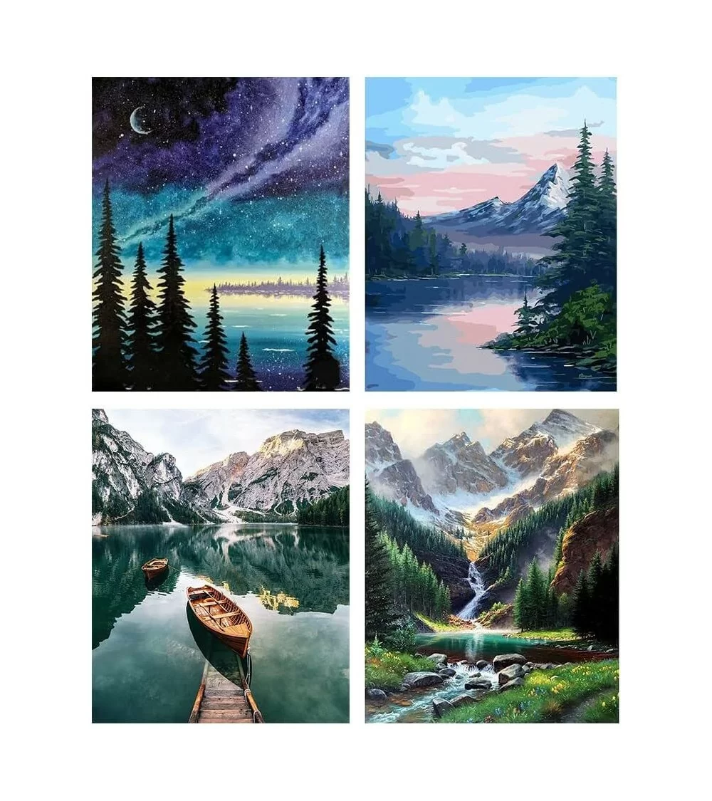 Peinture par numéros : paysage | Votre œuvre d'art vous attend