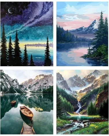 Peinture par numéros : paysage | Votre œuvre d'art vous attend