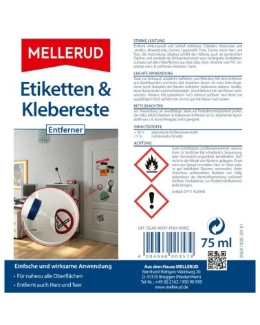 MELLERUD Etiketten & Klebereste Entferner | 75 ml