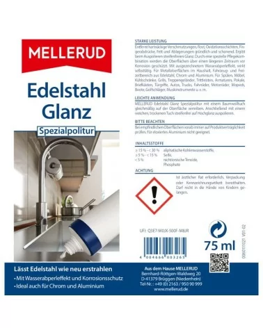 MELLERUD Edelstahl Glanz Spezialpolitur | 75 ml