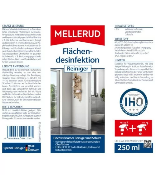 MELLERUD Flächendesinfektion Reiniger Spray | 0,25 l