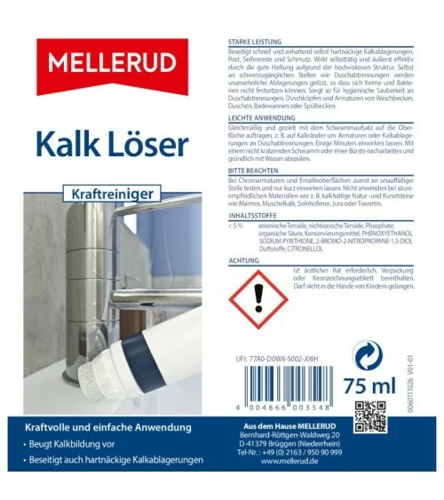 MELLERUD Nettoyant puissant anti-calcaire | 75 ml