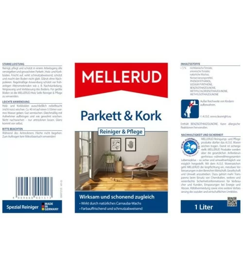 MELLERUD Nettoyant et produit d'entretien pour parquets et liège | 1,0 l