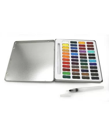 Paintersisters Aquarellkasten 48er | Wassertank-Pinsel für unterwegs
