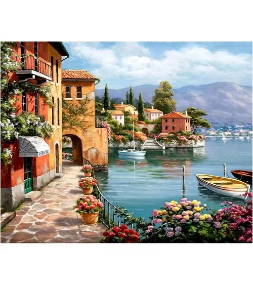 Malen Nach Zahlen 40x50cm | Dorf am See