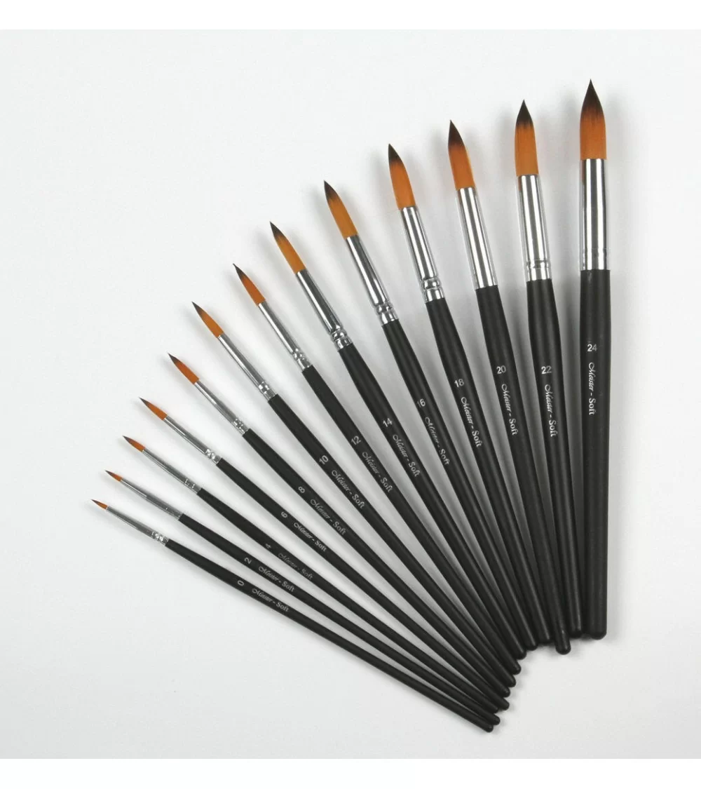 Ensemble de pinceaux ronds Paintersisters | 13 pinceaux ronds pour toutes les techniques