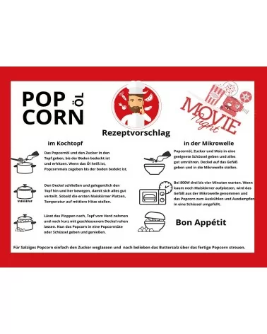 Huile pour pop-corn au goût de beurre | 500 ml