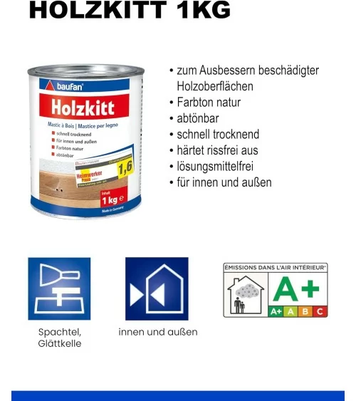 BAUFANN Holzspachtel | 1kg