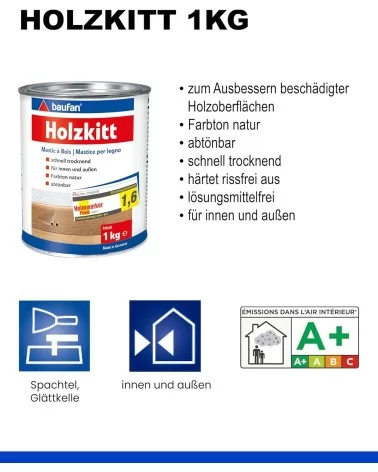 BAUFANN Holzspachtel | 1kg