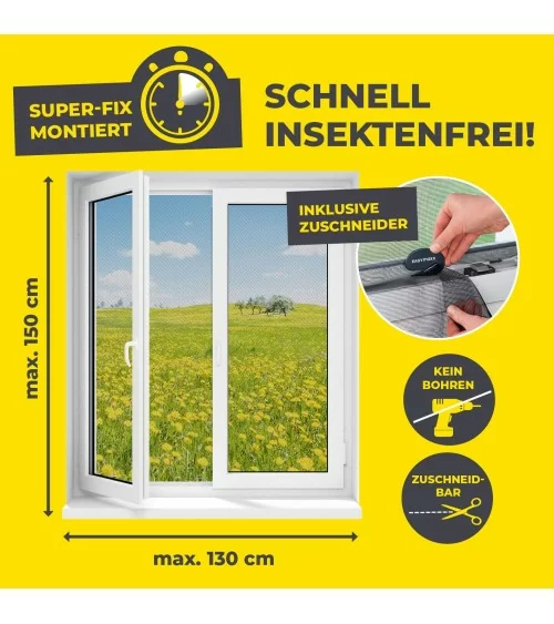 EASYmaxx Fliegengitter | Klettbefestigung