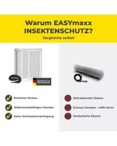 EASYmaxx Fliegengitter | Klettbefestigung