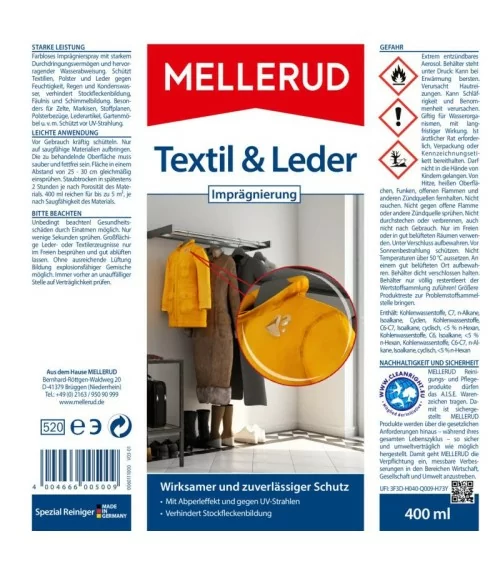MELLERUD Textil & Leder Imprägnierung | 0,4 l