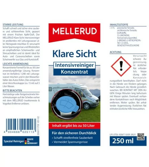 MELLERUD Klare Sicht Intensivreiniger Konzentrat | 0,25 l