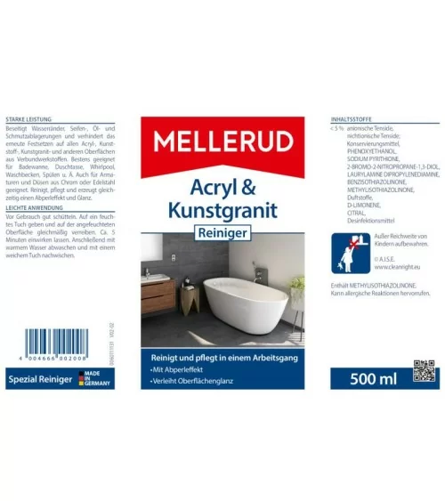MELLERUD Acryl & Kunstgranit Reiniger | 0,5 l