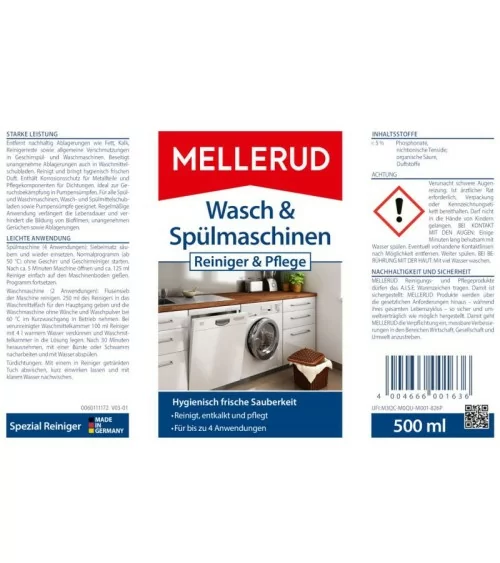 MELLERUD Produits d'entretien et de nettoyage pour lave-linge et lave-vaisselle | 0,5 l