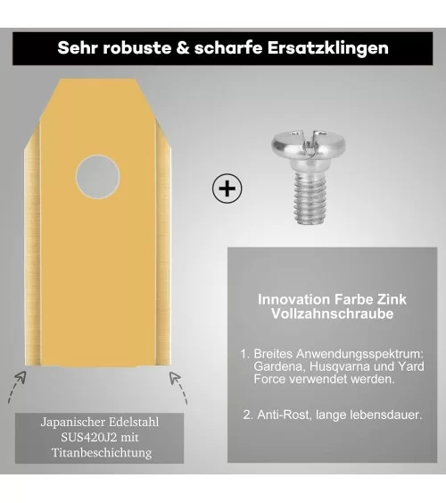 Ersatzmesser Mähroboter - Husqvarna+ Gardena |15Stk.