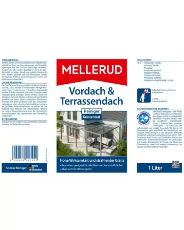 MELLERUD Vordach & Terrassendach Reiniger Konzentrat | 1,0 l