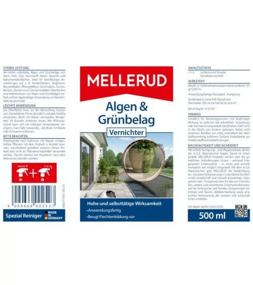 MELLERUD Algen & Grünbelag Vernichter | 0,5 l