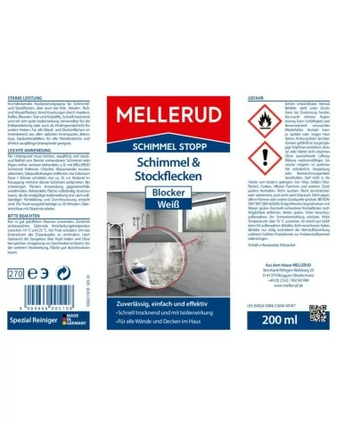MELLERUD Schimmel & Stockflecken Blocker Weiß | 0,2 l