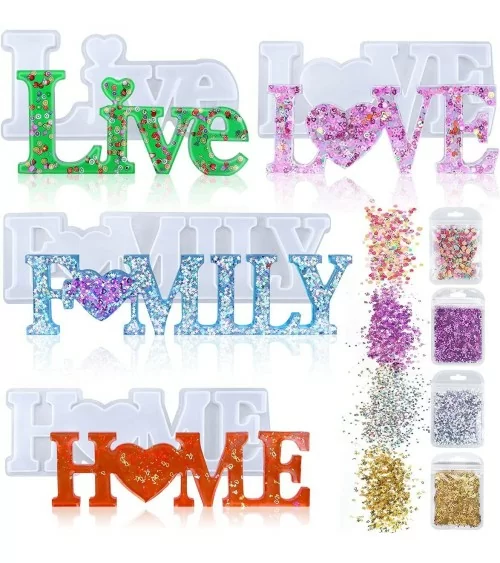 Silikon Giessform | Live, Love, Family, Home