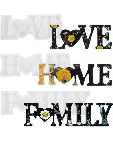 Silikon Giessform- Love Home Family