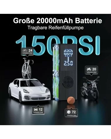 Elektrische Luftpumpe Batteriebetrieben | 20000mAh