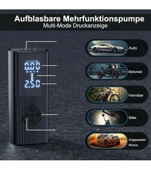Elektrische Luftpumpe Batteriebetrieben | 20000mAh