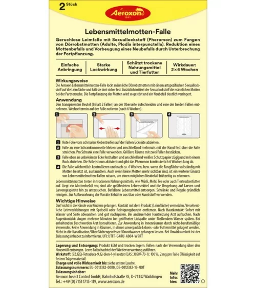 AEROXON LEBENSMITTEL MOTTENFALLE | 2Stk.