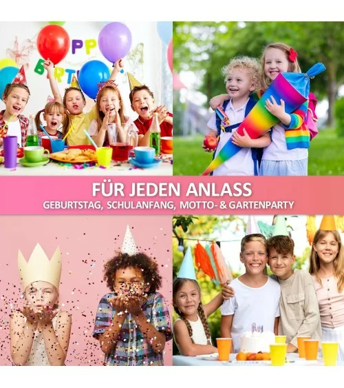 Glitzer Einladungskarten | 12 Stk.
