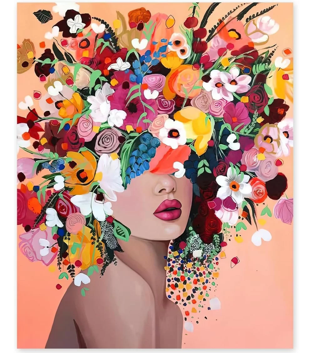 Peinture par numéros 40 x 50 cm | Flower Girl