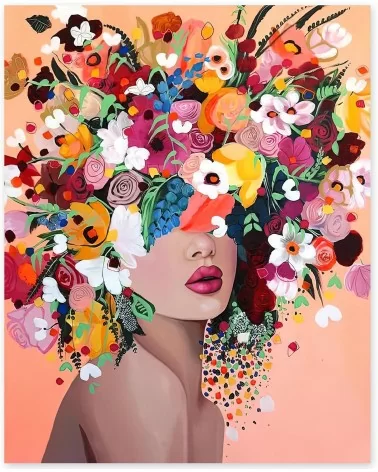 Malen nach Zahlen 40x50cm | Flower Girl