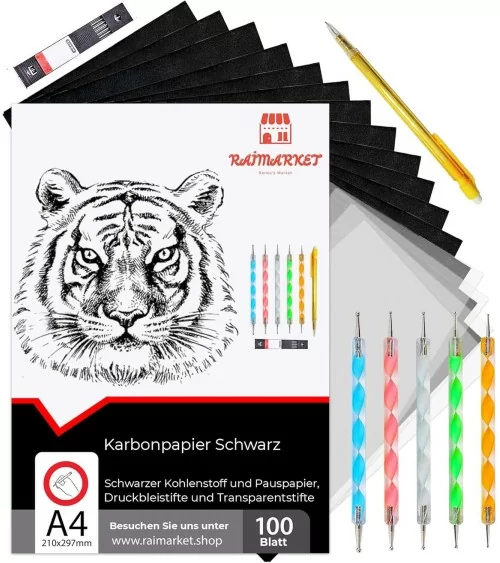 Schwarzes Kohlepapier | 100Stk.