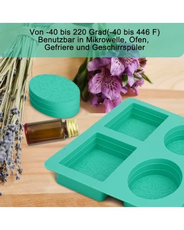Seifenform eckig/oval mit Muster