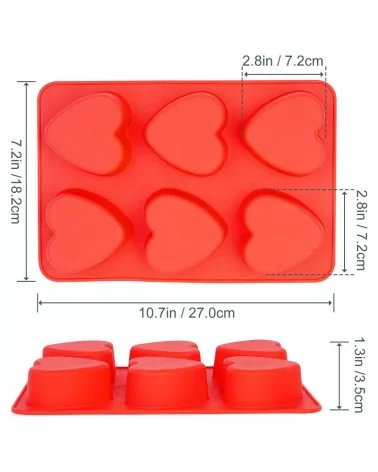 Seifenform 6er Herz