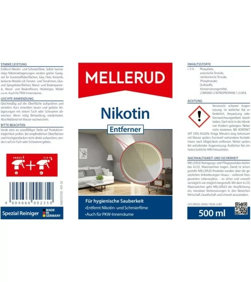 MELLERUD Nettoyant anti-nicotine | 0,5 l