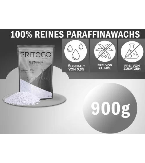 Kerzenwachs weiß | 0,9kg