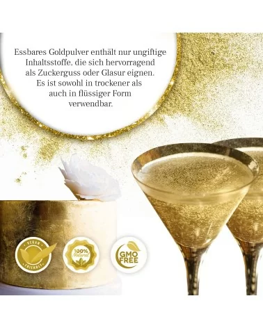 Poudre d'or comestible | 10 g