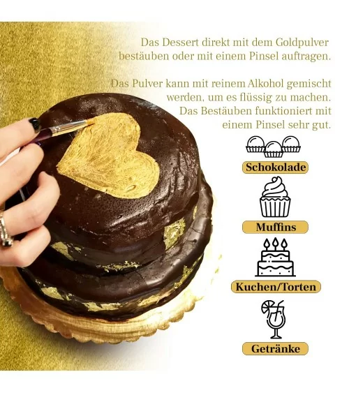 Poudre d'or comestible | 10 g